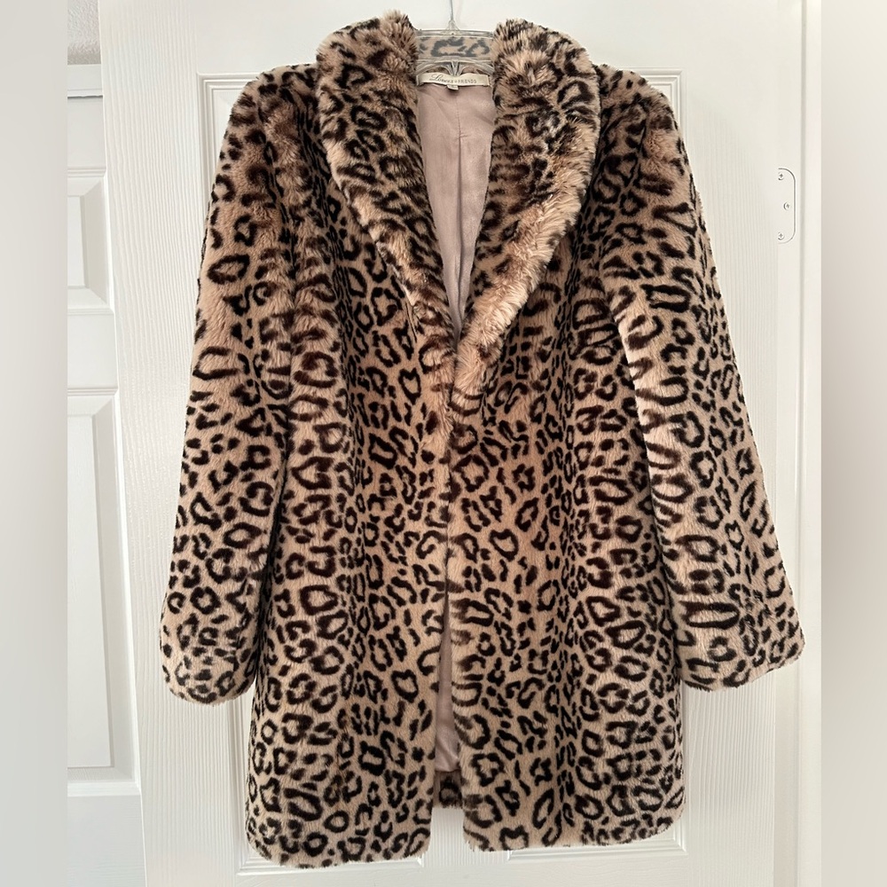 Lovers + Friends Faux Fur Coat in Leopard